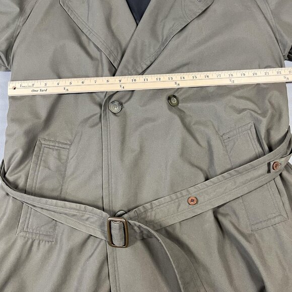 Cricketeer Trench Coat Mens 40 Regular Belted Removable Liner Classic Overcoat - Picture 7 of 9